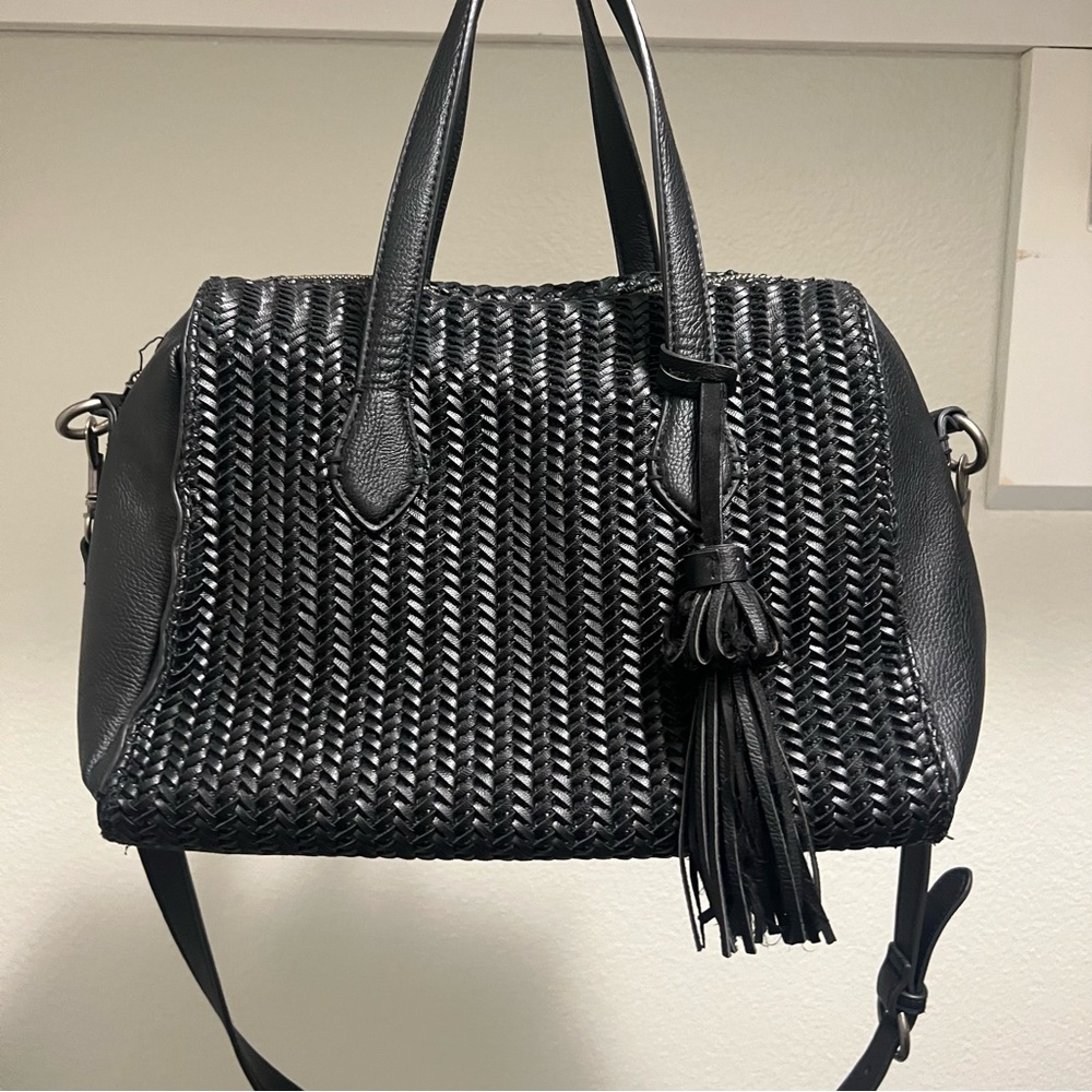 Basket Weave Tote Handbag - Universal Thread Black.